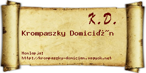 Krompaszky Domicián névjegykártya